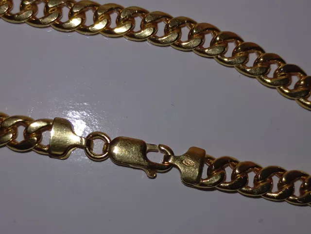 Cadena Cubana Oro 18k Ley 750 Semi Maciza 60cm