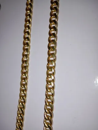 Cadena Cubana Oro 18k Ley 750 Semi Maciza 60cm NEG