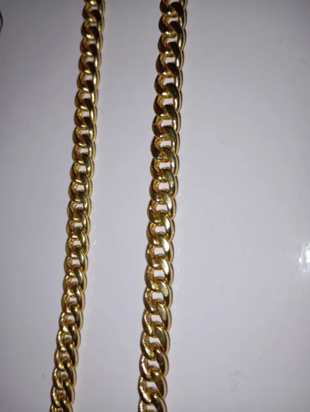 Cadena Cubana Oro 18k Ley 750 Semi Maciza 60cm