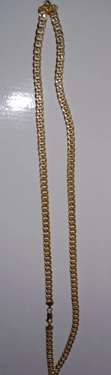 Cadena Cubana Oro 18k Ley 750 Semi Maciza 60cm