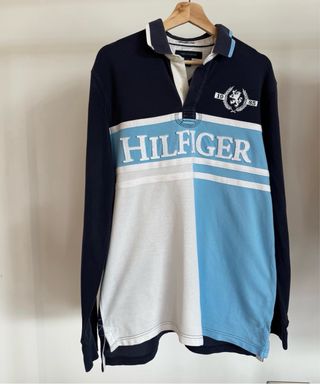 Polo Tommy Hilfiger Vintage Manga Larga Talla L