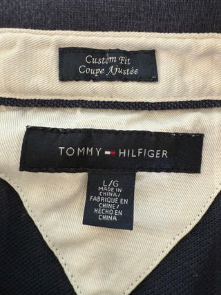 Polo Tommy Hilfiger Vintage Manga Larga Talla L