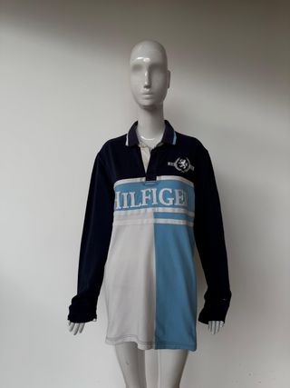 Polo Tommy Hilfiger Vintage Manga Larga Talla L