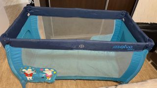 Cuna de viaje Asalvo Baby azul turquesa incluye