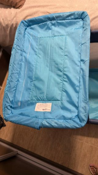 Cuna de viaje Asalvo Baby azul turquesa incluye