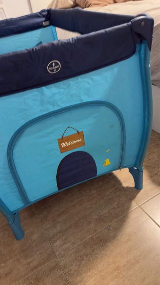 Cuna de viaje Asalvo Baby azul turquesa incluye