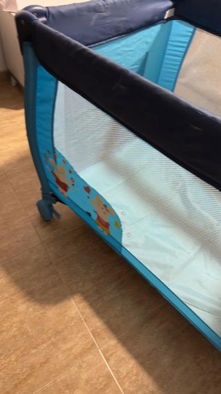 Cuna de viaje Asalvo Baby azul turquesa incluye