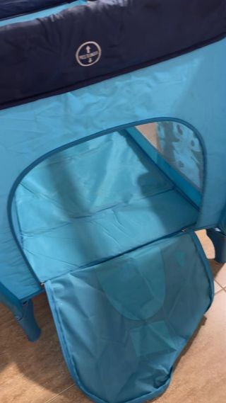 Cuna de viaje Asalvo Baby azul turquesa incluye