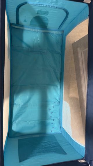 Cuna de viaje Asalvo Baby azul turquesa incluye