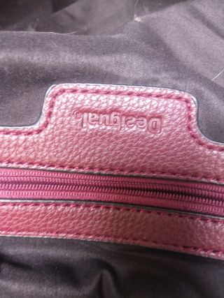 Bolso Desigual Granate Corazones