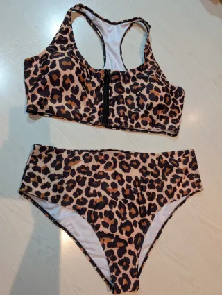 Bañador bikini estampado leopardo