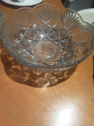 Lote artículos vintage cristal duro