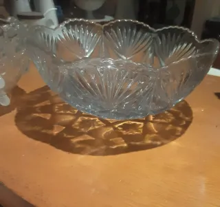 Lote artículos vintage cristal duro