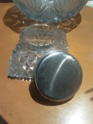 Lote artículos vintage cristal duro