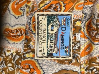 Camicia vintage uomo fantasia marrone/arancio