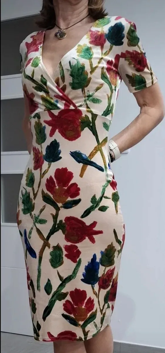 Vestido midi Zara estampado floral S