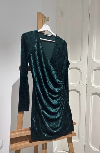 Vestido verde de terciopelo