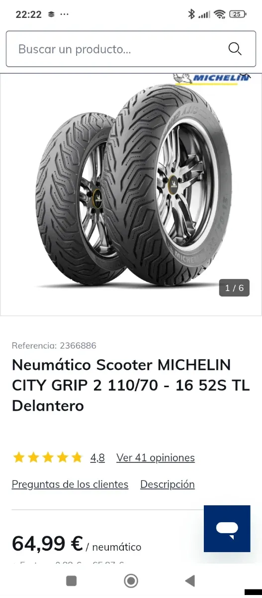 Rueda delantera Sym Symphony SR 125