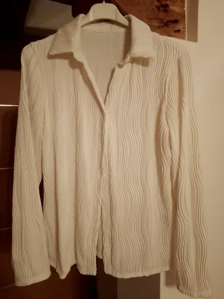 Camicia donna calda con trama in rilievo