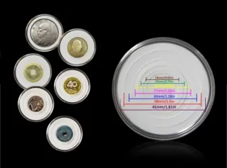Cápsulas para monedas hasta 46 mm