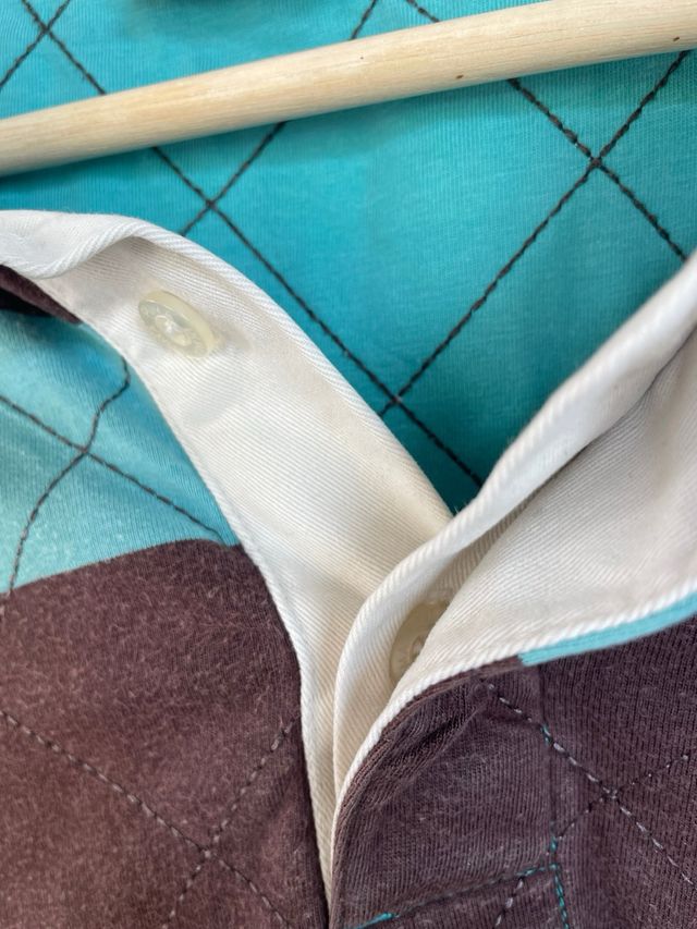 Polo Puma Vintage Y2K Rayas Azul/Marrón Talla XXL