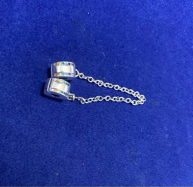 Cadena d Seguridad Plata con Clips Pulsera Pandora