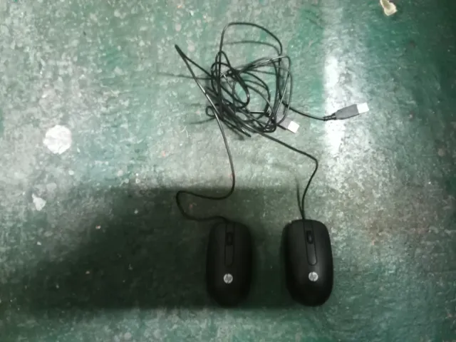 2 Ratones HP Negros USB