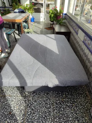 Sofá Cama Gris Tela