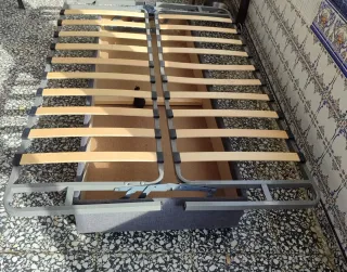 Sofá Cama Gris Tela