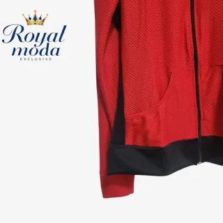 Set Fitness Adidas Mujer - Chamarra Roja y Mallas