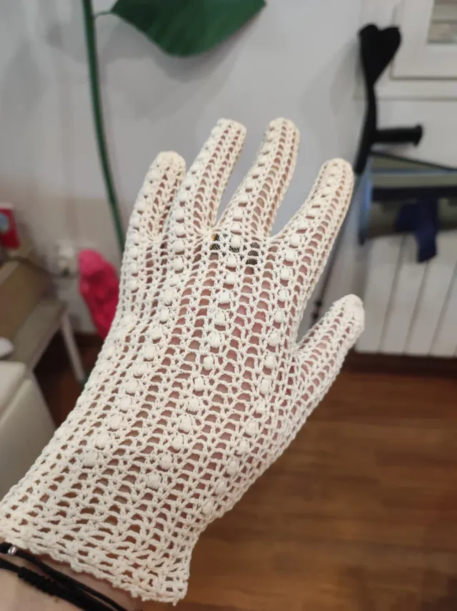 Guantes Crochet Vintage Elegantes