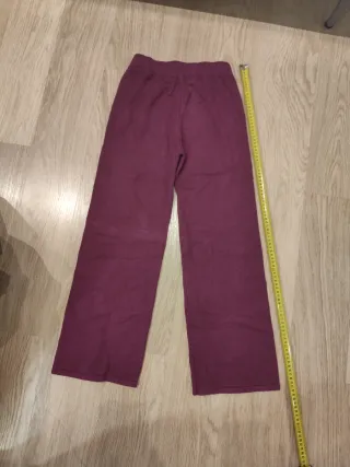 Pantalón de punto mujer morado
