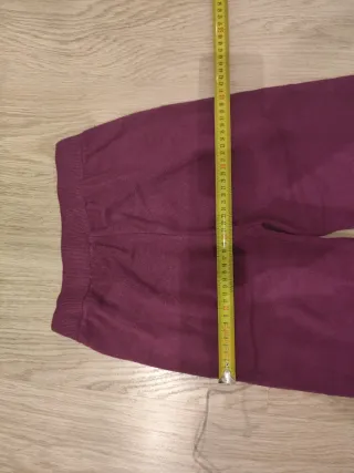 Pantalón de punto mujer morado