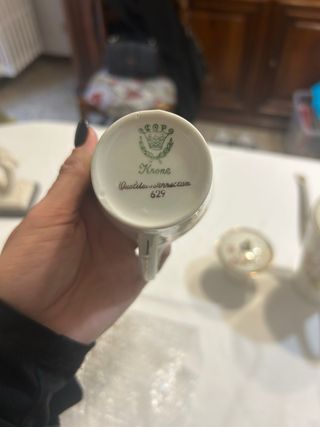 Servizio caffè porcellana rose