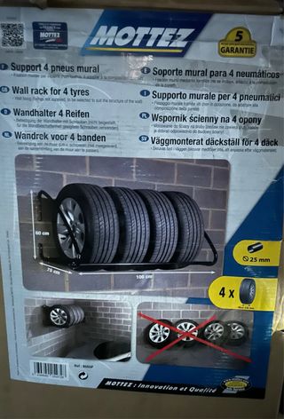 supporto per gomme auto da garage