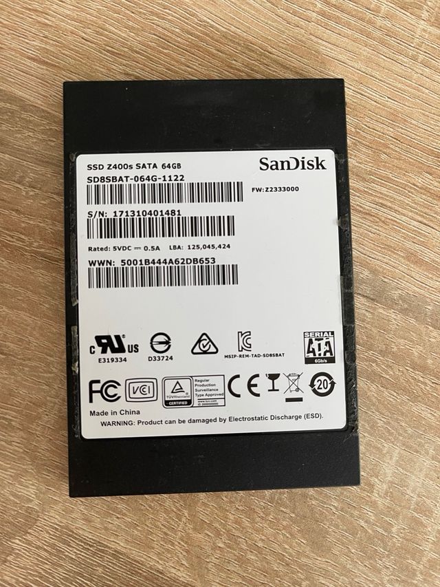 Disco Duro SSD SATA SanDisk 64GB
