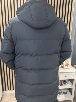 Parka hombre plumas gris TXXL nueva