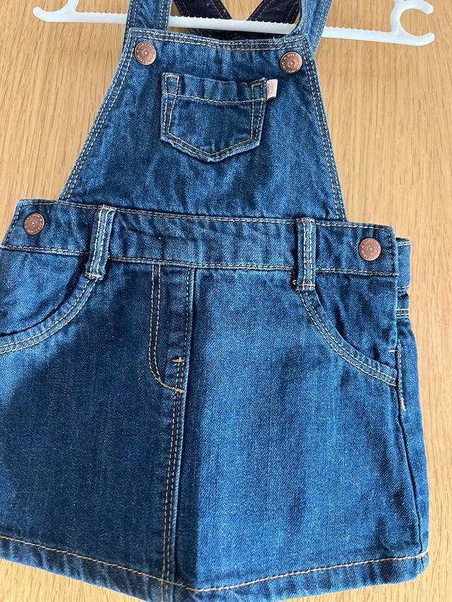 Conjunto bebé pichi vaquero y camiseta 63-68 cm