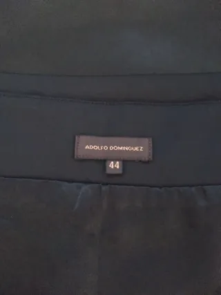 Falda Adolfo Dominguez Negra Talla 44