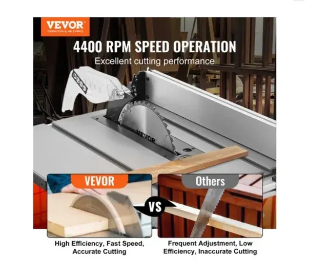 VEVOR Sierra Circular de Mesa de corte 625 mm
