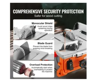 VEVOR Sierra Circular de Mesa de corte 625 mm