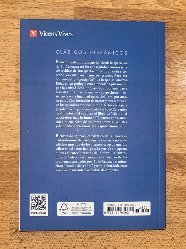 La Celestina libro de 1° Bachillerato