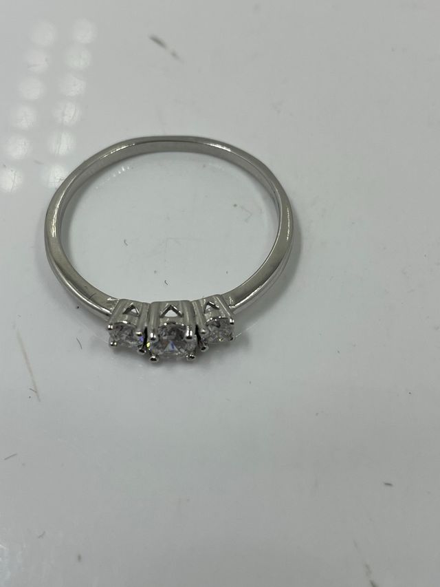 Anillo Plata 3 Circonitas Talla 19.4 mm