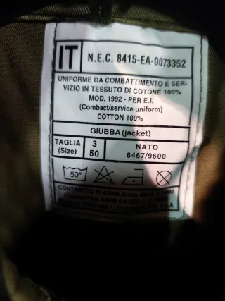 Divisa Mimetica Militare Esercito Italiano NUOVA