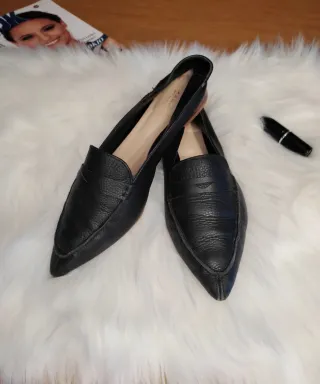 Mocasines de piel Zara negros