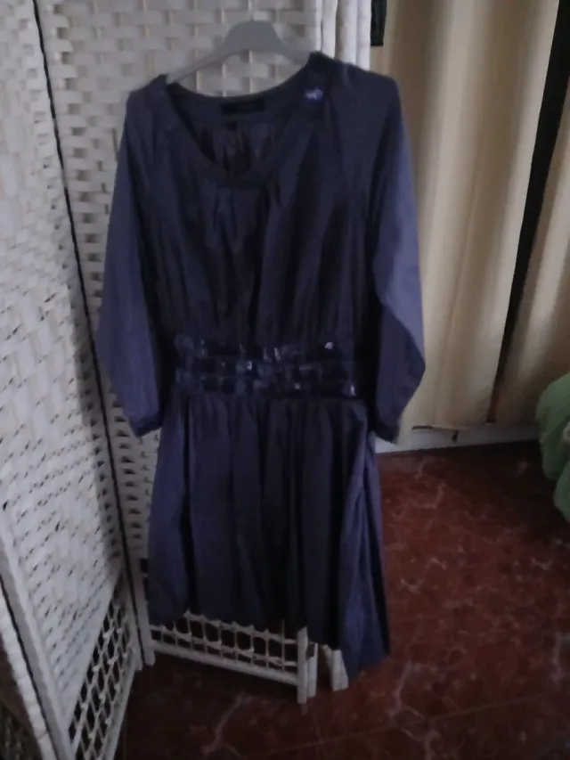 Vestido fiesta morado Calvin Klein Talla L