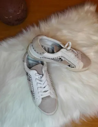 Zapatillas Animal Print Beige y Blancas