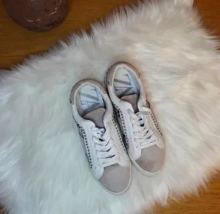 Zapatillas Animal Print Beige y Blancas