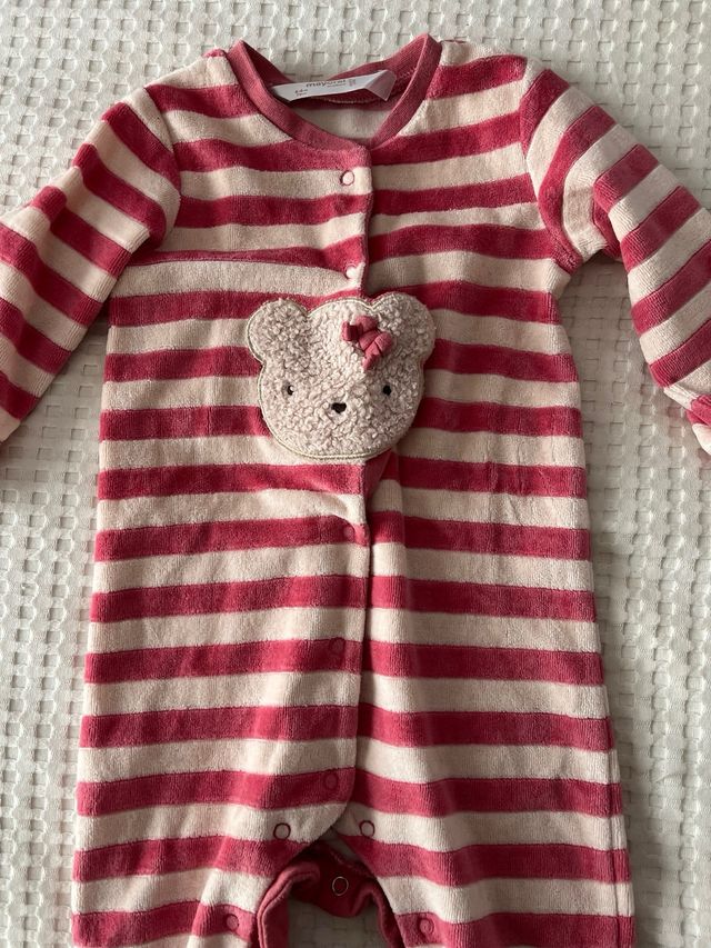 Pijama bebé Mayoral rayas oso Talla 4-6 meses