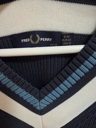 Jersey Fred Perry Azul V-Neck